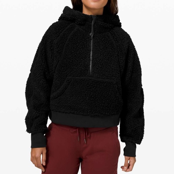 lululemon athletica Tops - EUC Lululemon Scuba Oversized Sherpa 1/2 Zip// Black / M/L